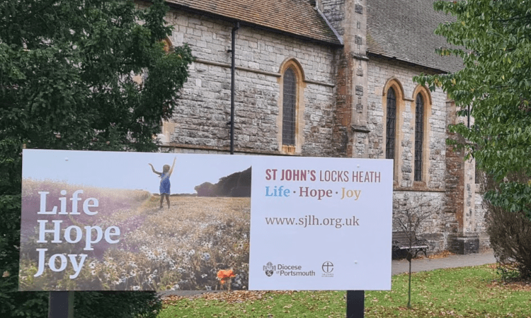 St John's Locks Heath sign